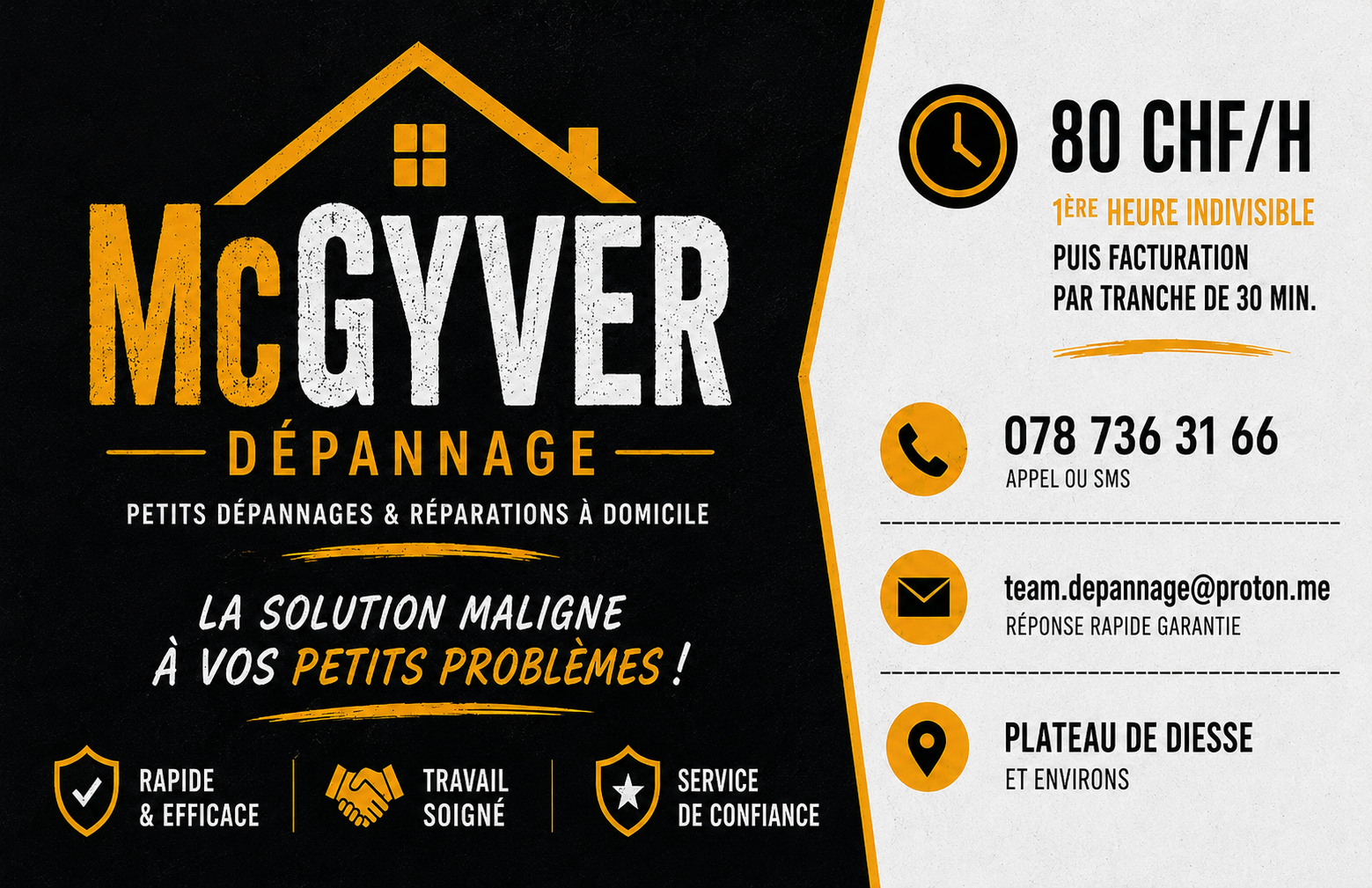 Tarifs et coordonnées McGyver Dépannage